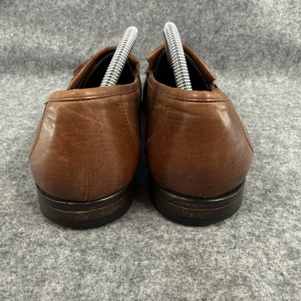 JOHNSTON & MURPHY Tassel‎ Kilt Moc Toe Leather Brown Loafer Slip On Shoe Mens 11 - Picture 5 of 11